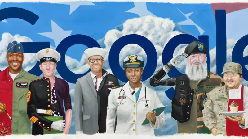 Google Doodle celebrates Veterans Day 2021 from US military