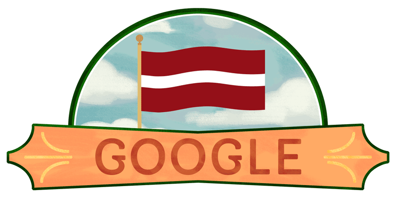 Latvia Independence Day 2021 celebrating with Google Doodle