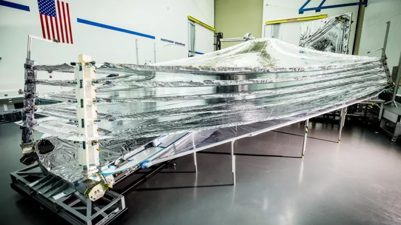 In space, webb telescope effectively spreads out its tennis court-size sunshield