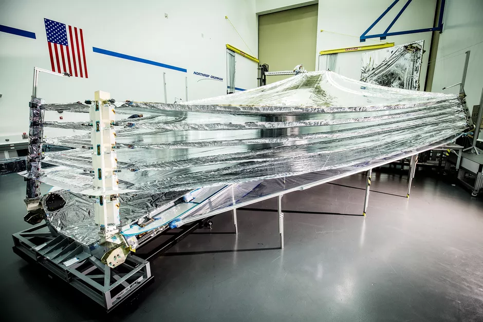 In space, webb telescope effectively spreads out its tennis court-size sunshield